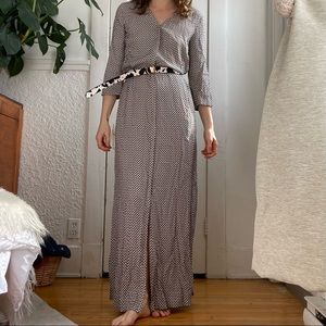 Maison Scotch Scotch & Soda black maxi button down dress